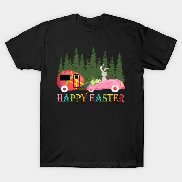 Camping shirt Happy Easter Day Bunny eggs Gift for men women T-Shirt by woodsqhn1